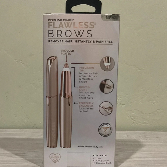 Finishing Touch Flawless Brows 18k Gold Plated Hair Remover. Brand New In Box. - Picture 3 of 4